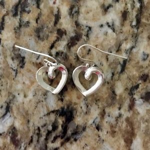 James Avery RETIRED Heart Ribbon Earrings